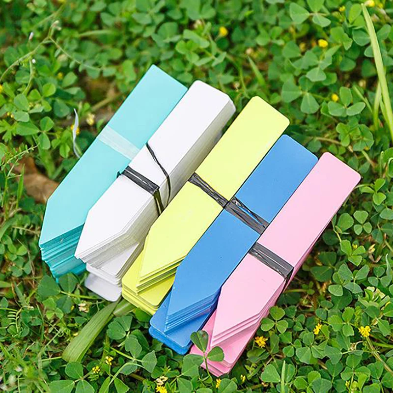 

New 500pcs Plastic Plant Ground Labels 2*10cm Colorful Plant Labels Plant Signs For Distinguish Between Succulents And Flowers