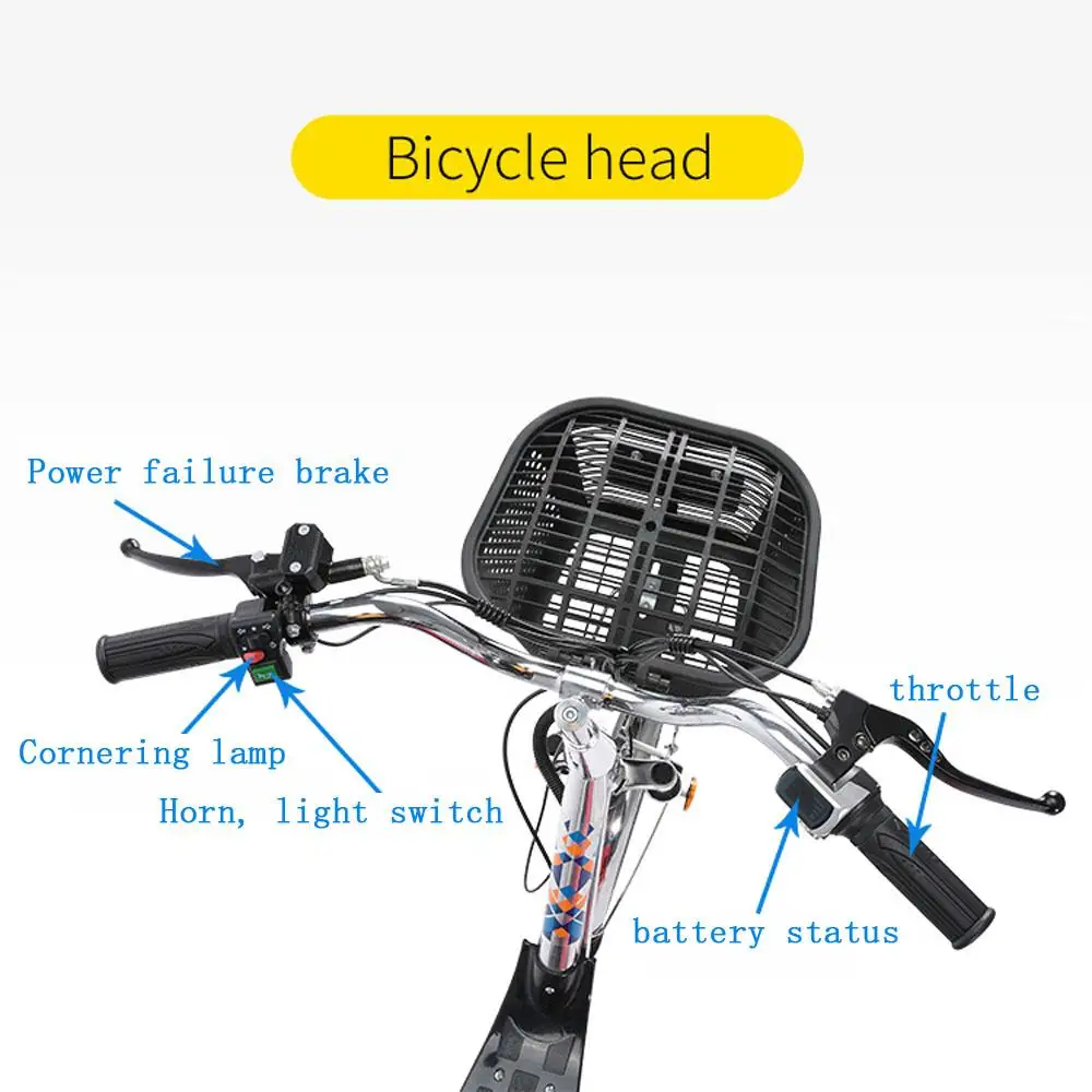 Adult Electric Bicycles Two Wheels Electric Bicycles 18 Inch 48V 350W Range 80KM Powerful Electric Bike Removable Battery