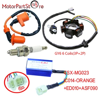 

New High Performance Magneto Stator Coil CDI Box Ignition Coil Spark Plug for GY6 150cc ATV Quad Dirt Pit Bike Scooter Moped D15