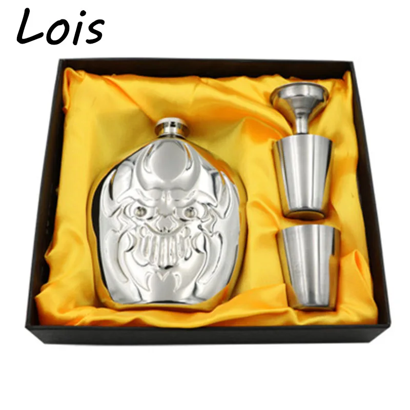 Personalized Wine Flasks 6oz Mirror Hip Flask Stainless Steel Wine Set