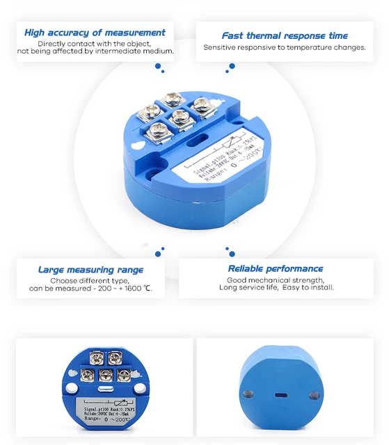 Trasmettitore Di Temperatura PT100 - Input 0-100&deg;C, Output 0-10V, Alimentazione DC24V | NISHZHU