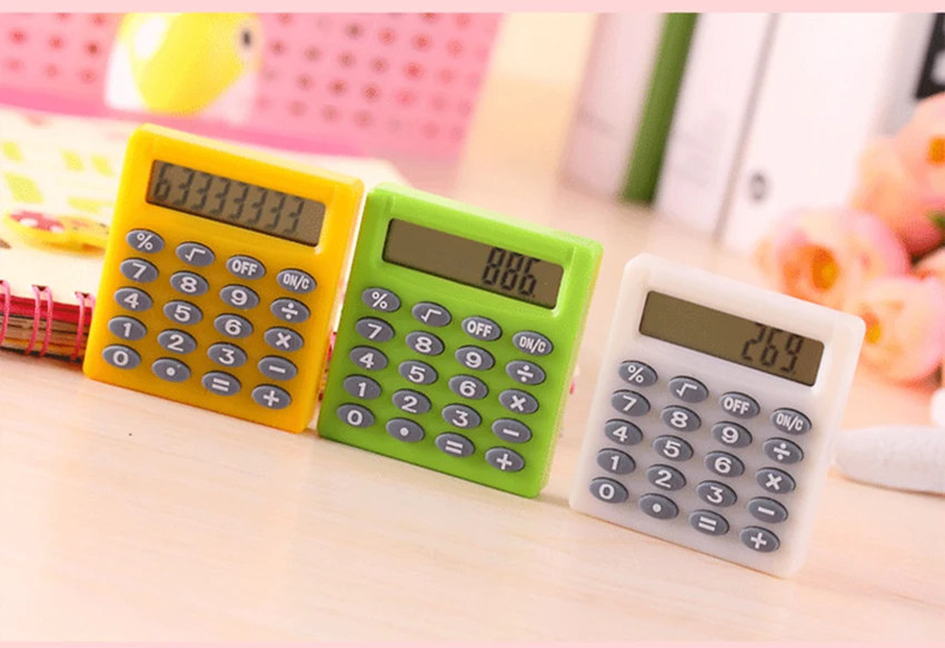 8-значный Карманный Размеры калькулятор Стандартный Функция подарок, подарок на день рождения, ЖК-дисплей Дисплей электронные настольные часы Бухгалтерия калькулятор