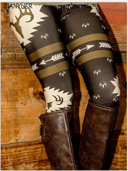 

Fashion Ladies Winter Warm Christmas Snowflakes Leggings Cotton Knit