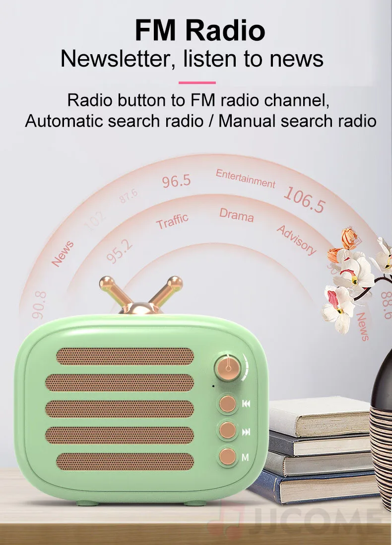 A18 Bluetooth Speaker Wireless Speaker Portable FM Radio MP3 Music 1800mAh 32GB TF Mini BT Phone Speaker Subwoofer Sound Box