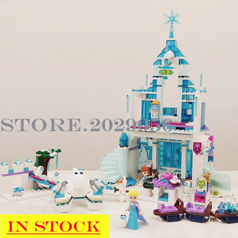 

41148 Queen Elsa's Magical Ice Palace Snow World Series Girls 731PCS Model 43172 Building Blocks Toys Children Christmas Gifts