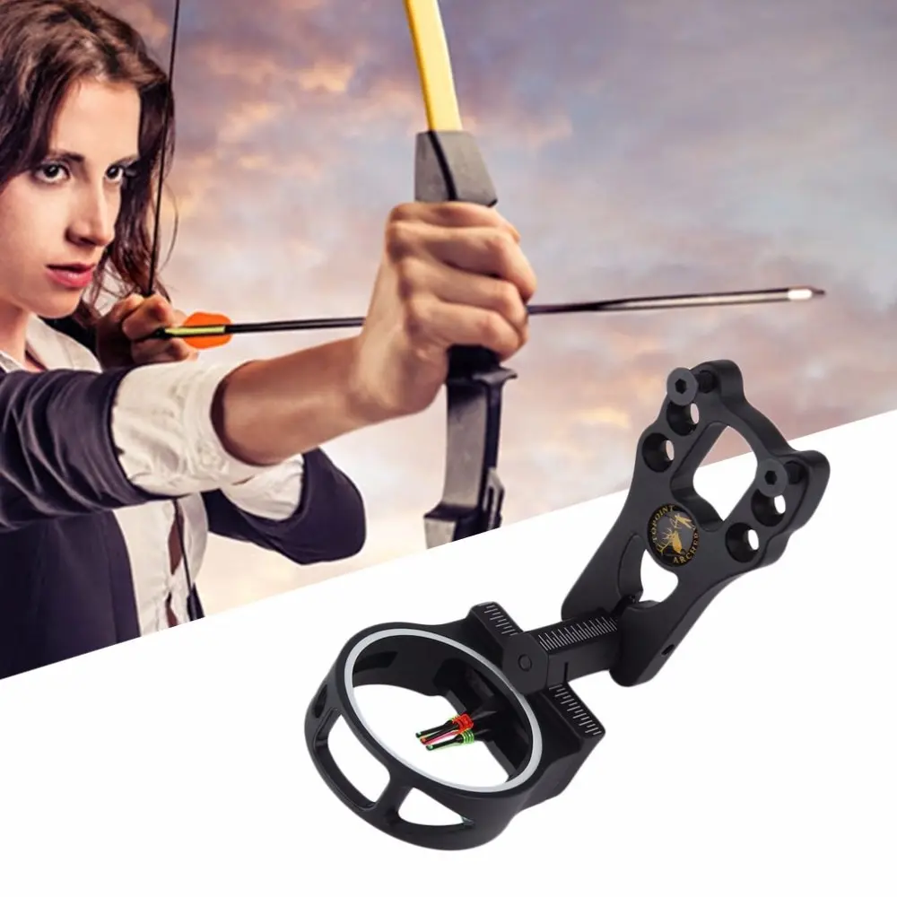 3 Pin Archery Bow Sight Extreme Aluminum Compound Hunting Shooting Fiber Optic Adjustable Outdoor Tactical Camping