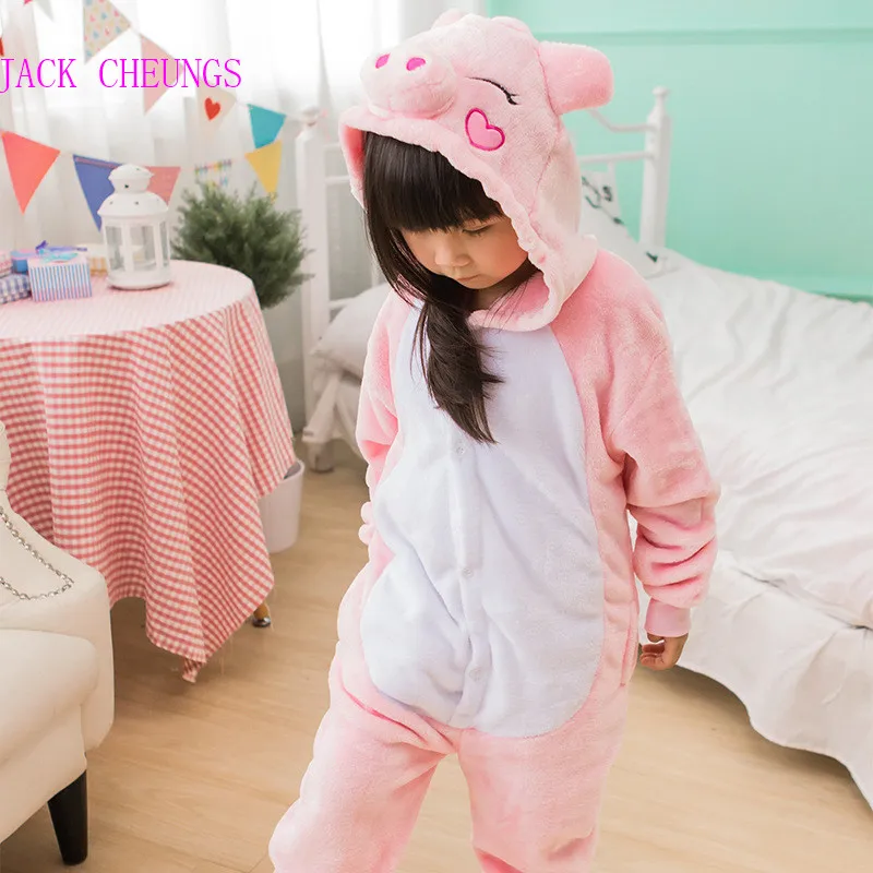 Kgurumi Детский комбинезон с мультяшным животным косплей Piglet толстовка костюм для