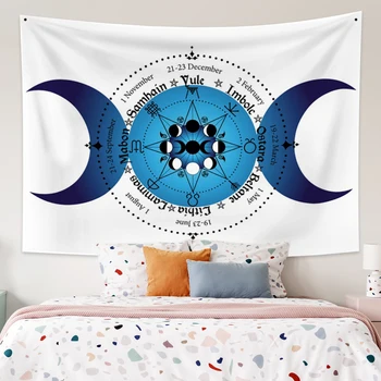 

Mystery Astrology Tarot Mandala Tapestry Wall Hanging Psychedelic Tapestirs Wall Carpet Witchcraft Wall Cloth Yoga Mat Home Deco
