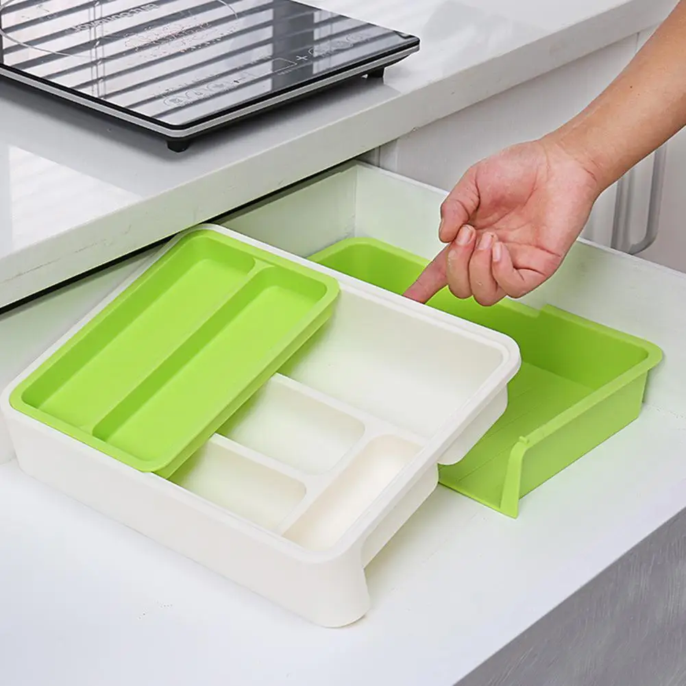 

LanLan Scalable Separated Tableware Arrangement Drawer Storage Box for Kitchen Knife Fork Chopsticks Spoon