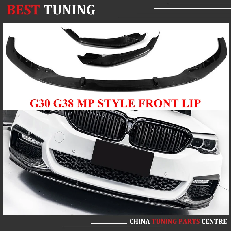 

MP Style Front Bumper Lip Spoiler Splitters for BMW 5 Series G30 G31 M Sport 2017-2019 Carbon Fiber Rear Bumper Diffuser Spoiler