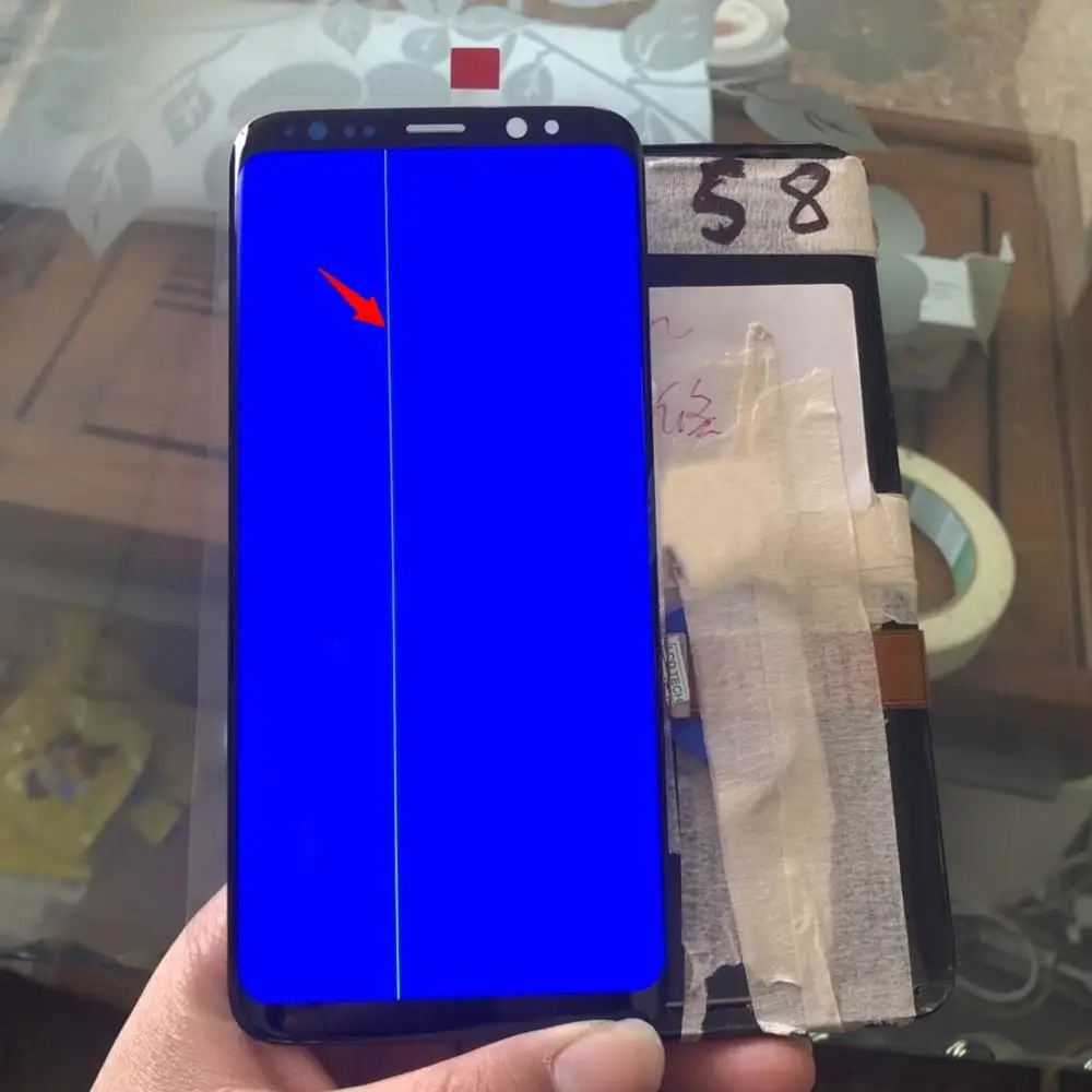 Original With Thin Line LCD For Samsung Galaxy S8