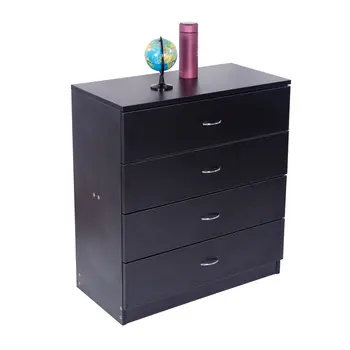 

66 x 33 x 73cm Modern Simple 4-Drawer Dresser Black