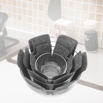 

12pcs/set For Stacking Non Woven Fabric Pan Protector Table Kitchen Accessories Placemat Home Divider Pad Heatproof Anti Scratch