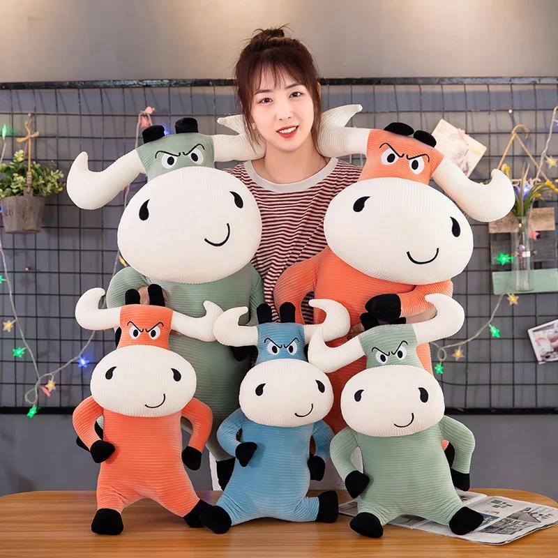 

new cute pretty hot plush Mascot doll Cattle lovely decoration Pillow Soothing doll soft good quality birthday Christmas Gift