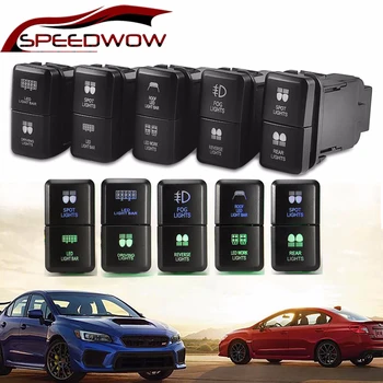 

SPEEDWOW Car Dual Spot Fog Driving Roof Work Reverse Rear LED Light Bar Push Button Switch For Toyota Prado Hilux Landcruiser
