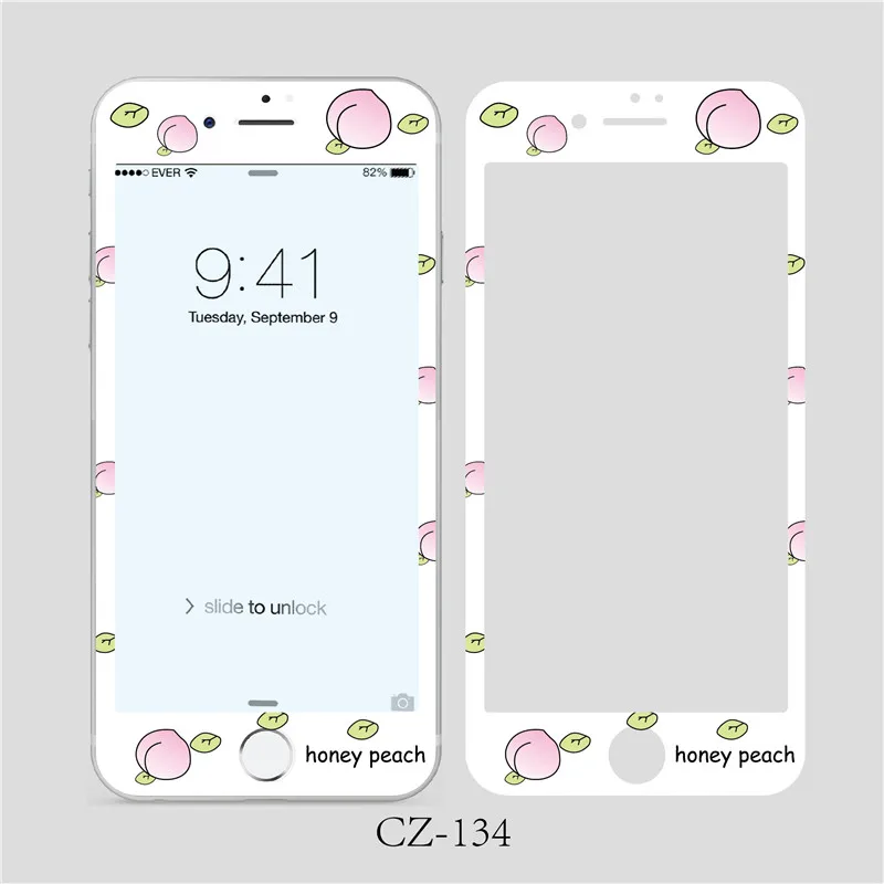 Милое закаленное стекло с цветочным узором для iPhone 8 7 6 6S plus 3D мягкая передняя защита экрана пленка полноэкранное стекло - Цвет: 7