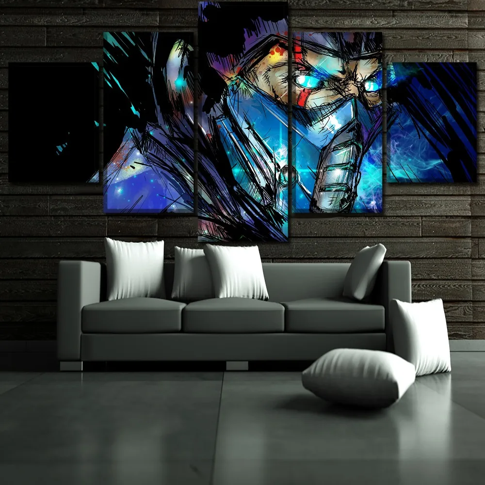 

Modern Sub-Zero Mortal Kombat Movie Poster Print Wall Art Home Decor For Children Room Pictures One Set 5 Pieces Canvas Painting
