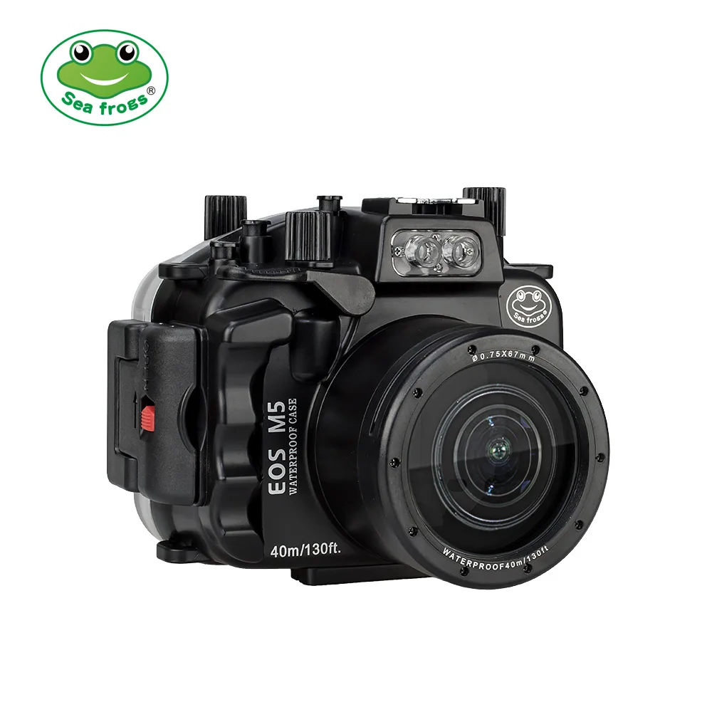 

Seafrogs 40M/130ft Waterproof Housing Case for Canon Camera EOS M5 Photography Underwater Diving Essential Outdoor Equipment