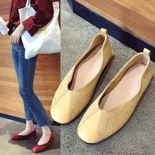 Для женщин обувь дамские туфли на плоской подошве одноцветное свободное платье тонкие туфли Повседневное корейский стиль Для женщин лоферы; водонепроницаемые мокасины;