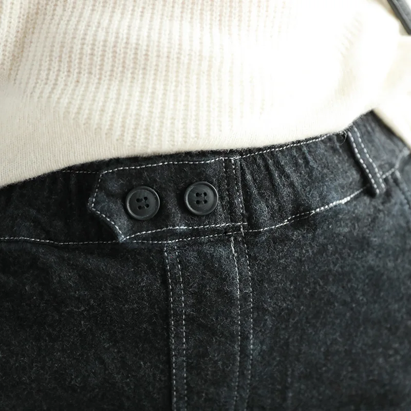 Autumn Winter Jeans Fashion Slim-type Fleece Women Denim Pants New Elastic Waist Button pocket Ladies Casual All-match Trousers