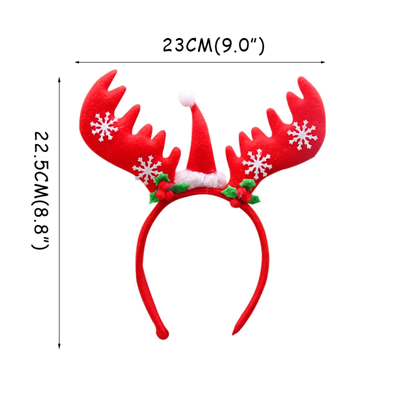 Рождественская повязка на голову Рождественский северный олень дерево головной убор, резинка для волос украшения Детский Рождественский костюм вечерние новогодние подарки - Цвет: 1pcs Style G