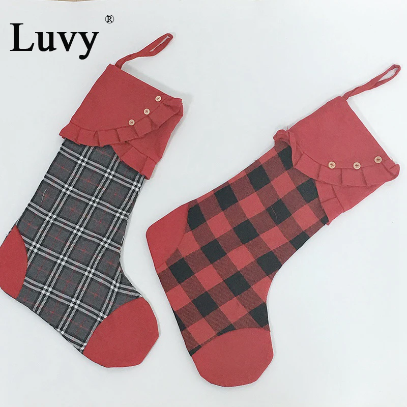 Luvy персонализированные рождественские чулки большие носки 50 шт./партия