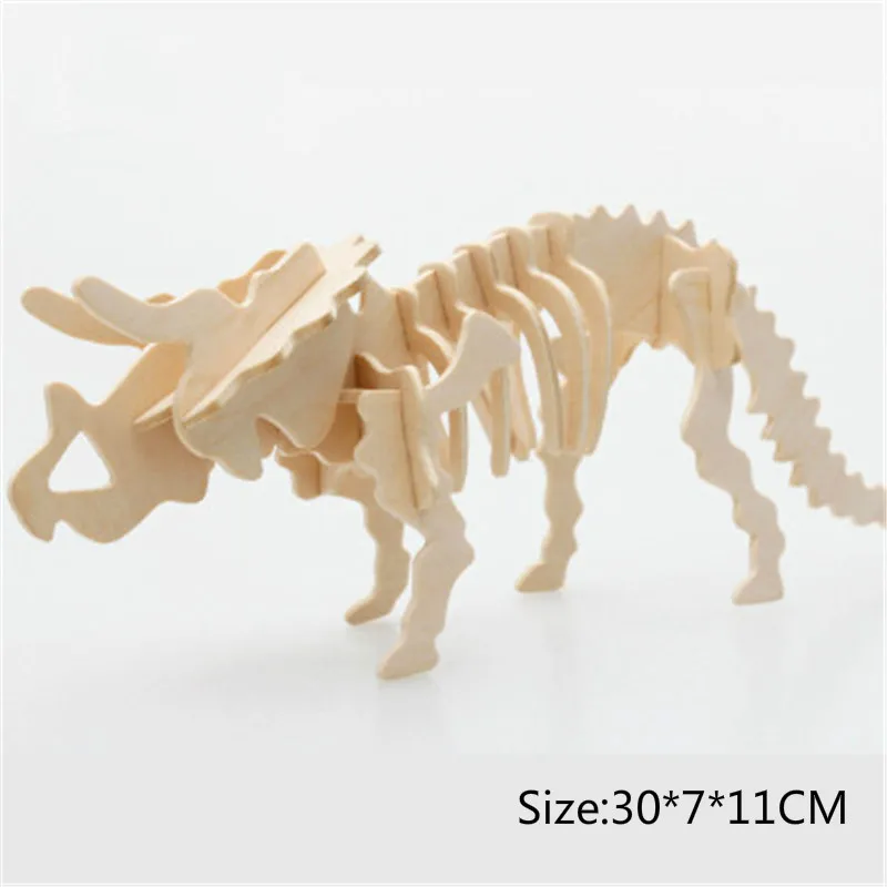 Новая модель динозавра 3d головоломка игрушка DIY забавная модель скелета деревянная обучающая интеллектуальная интерактивная игрушка для детей Подарки
