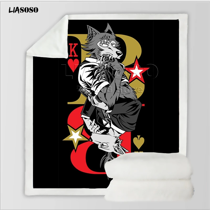 7 Диван, постельные принадлежности, хит, аниме, BEASTARS, Узорчатое, для офиса, Harajuku, для взрослых и детей, мягкое шерстяное одеяло, покрывало, одеяло для путешествий, одеяло для автомобиля - Цвет: 7