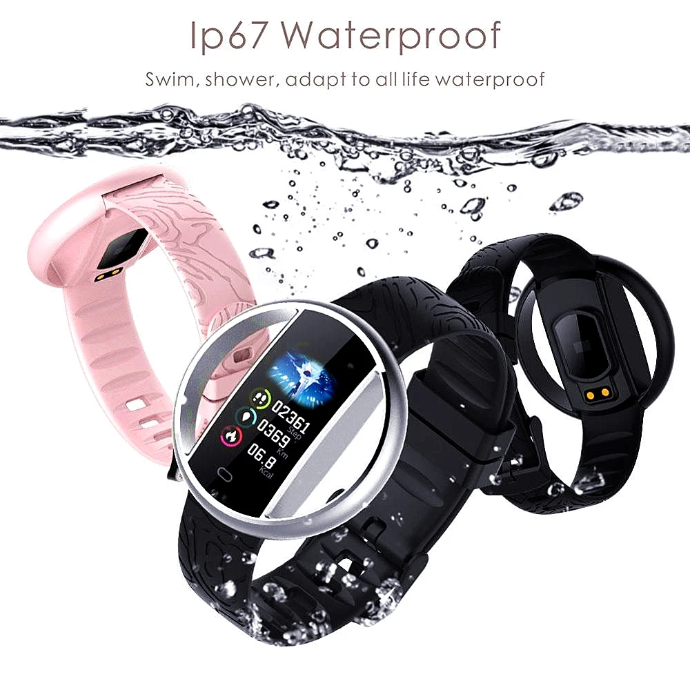 Fashion Smart Bracelet E99 Bluetooth Sports Fitness Bracelet Heart Rate Blood Pressure Monitor IP67 Waterproof Men Smartwatch