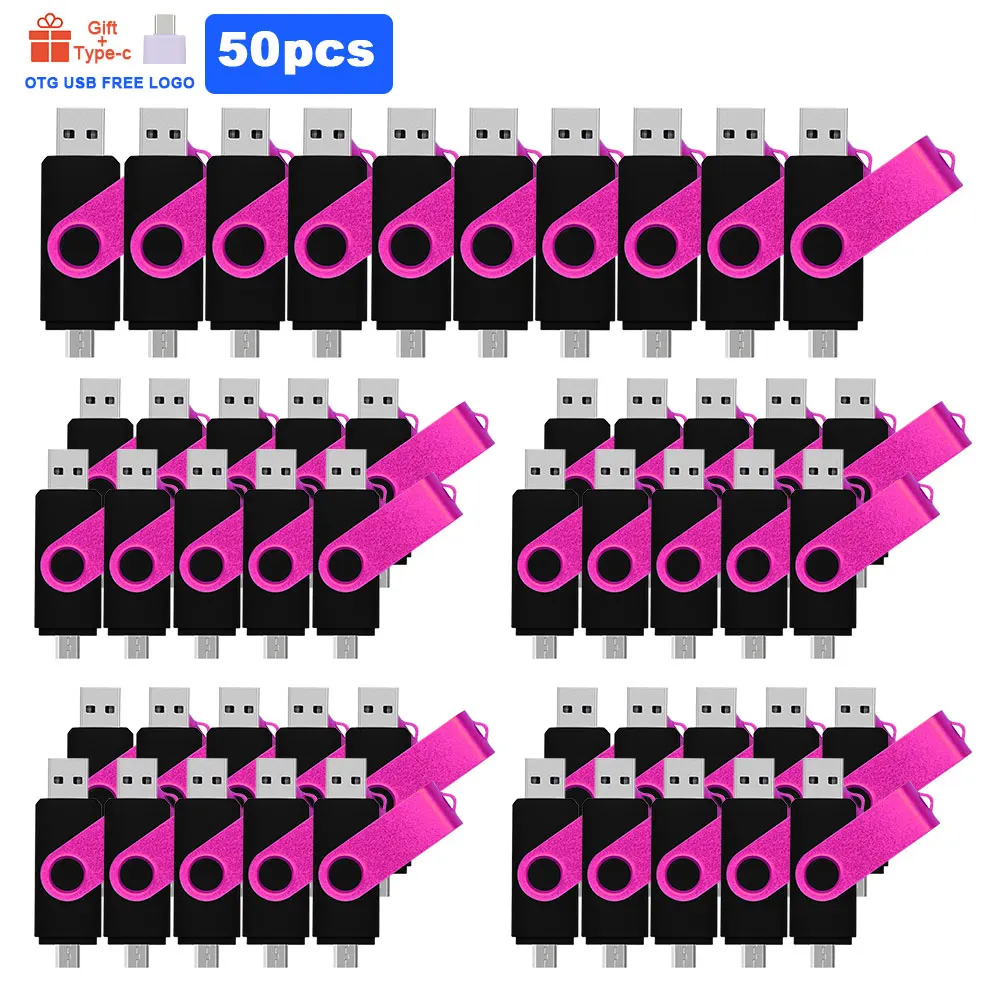 50 шт./лот разноцветный OTG USB 2 0 флеш-накопитель 4 ГБ 8 16 32 64 реальная емкость u-диск