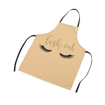 

Cute Hot Stamping Eyelash Pattern Kitchen Apron Kitchen Ladies Men's Baking Cooking Apron