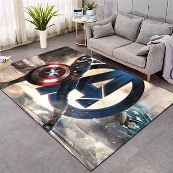 

New Superman/Batman/US Captain/The Avenger Thick Carpet Mat for Living Room Doormat Flannel Print Bedroom Non-slip Floor Rug