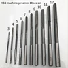 Cutting Tools Hand Reamer 1 set Machinery Reamer HSS High Speed Steel Straight Shank Reamer Set 3-4-5-6-7-8-9-10-11-12H7H8 3