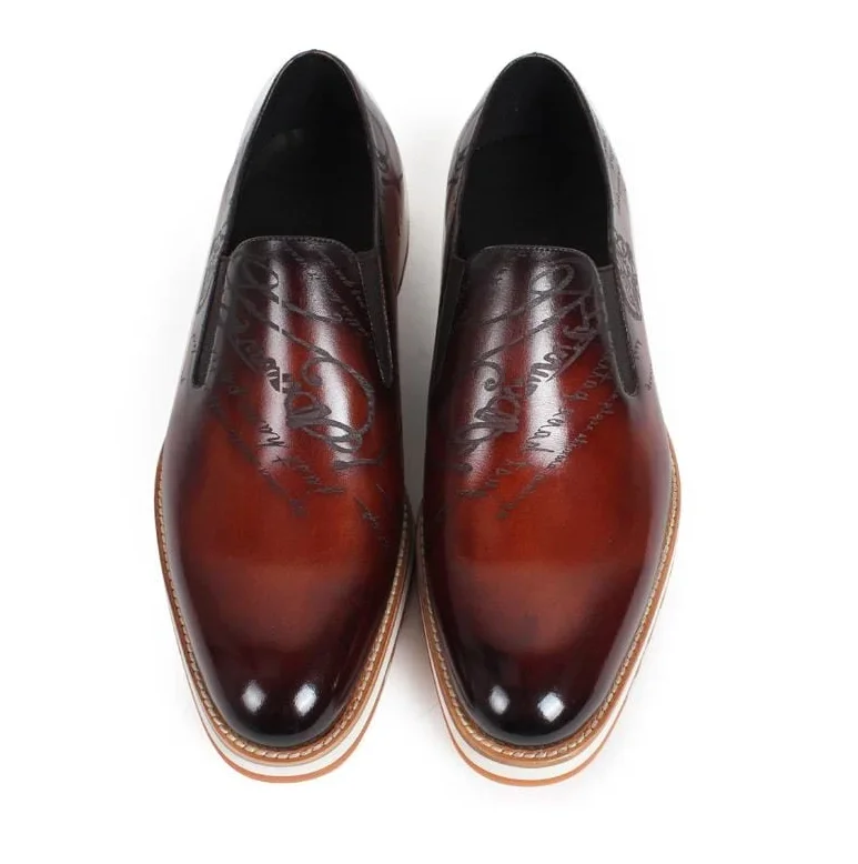 

Bright PU Leather Loafers Soft Sole Comfy Shoes Casual Shoes Dress Shoes Brogue Shoes Spring Classic Male Casual F206