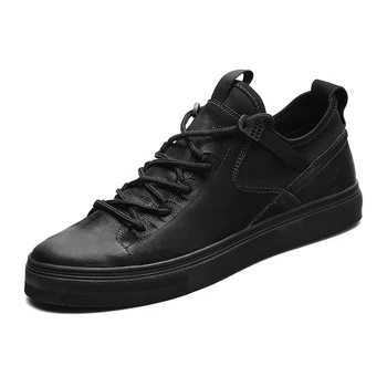 

Mens Shoes Genuine Leather Casual Shoes Loafers Men Fashion Spring Autumn Male Lace Up Flats Breathable Sneakers 38-44