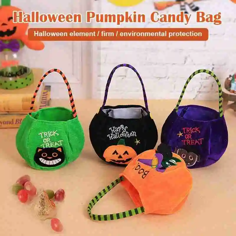 

1Pcs Non-Woven Fabric Pumpkin Candy Gift Bag Halloween Decoration Festival Supplies Kids Children Party Trick Or Treat Dropship