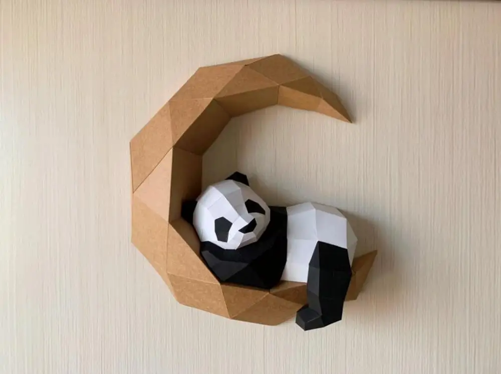 Panda bonito quebra-cabeça - Jogo aprendizagem 3D para quebra-cabeças  infantis,Molduras para fotos Jogos Panda Decoração casa para pare, janela  para