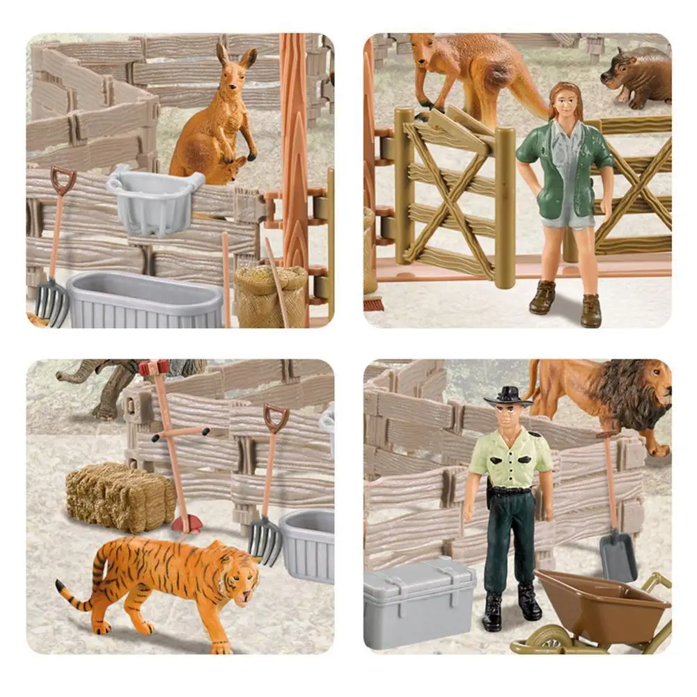

Simulation Animals Toys Wildlife Animal Model Family Feed For Children Poultry Fence Educational Toys Model Simulation Farm F4P4