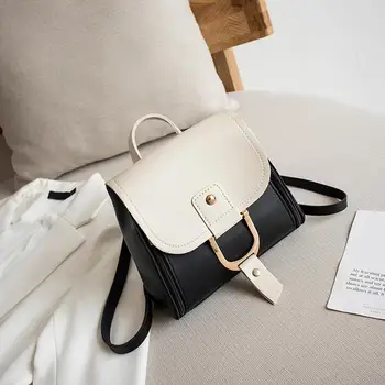 

Korean Casual Women Shoulder Bag Teenage Girls Contrast Color School Backpack Fashion Multi-function Messenger Crossbody Pouch