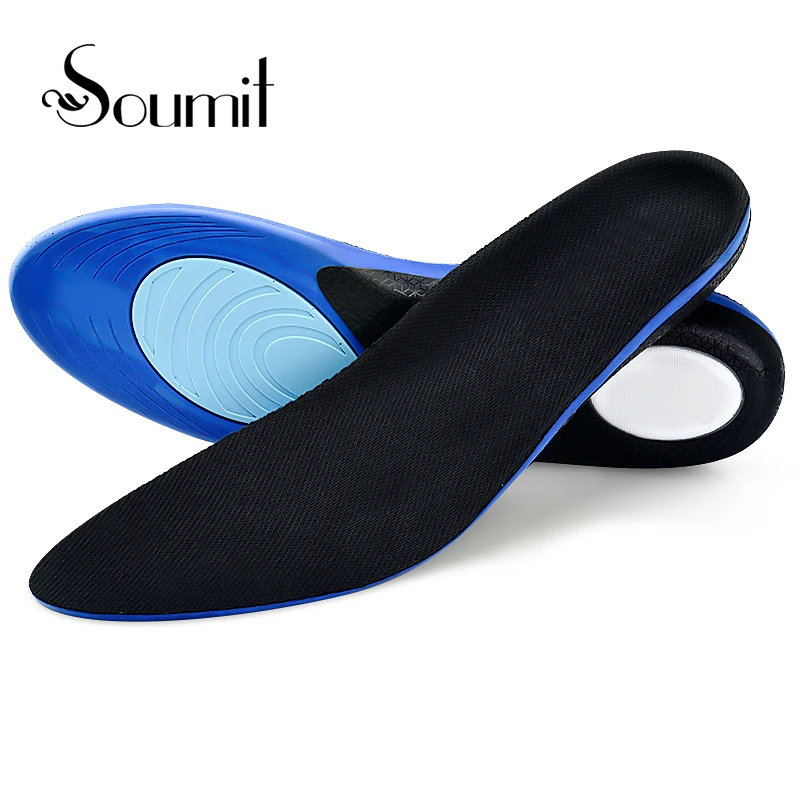 Soumit Arch Поддержка спортивные стельки ортопедическая амортизация обуви колодки для спортивные кроссовки вставка подушка для ног для мужчин
