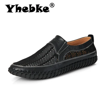 

Yhebke Men Shoes Sneakers Breathable LoafersMale Shoes Casual Sneakers Leather Handmade Outdoor Leisure Mesh Shoe