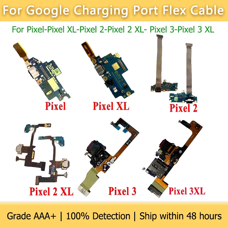 AAA+ Gtade Charging Port Flex Cable For Google Pixel 2 3 XL USB Charger Dock Connector PCB Board Replacement 100% Detection | Мобильные