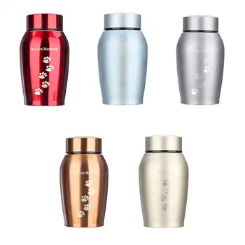 

Stainless steel Urns Pets Dog Cat Birds Mouse Cremation Ashes Urn Keepsake Casket Columbarium Pets Memorials 250ML