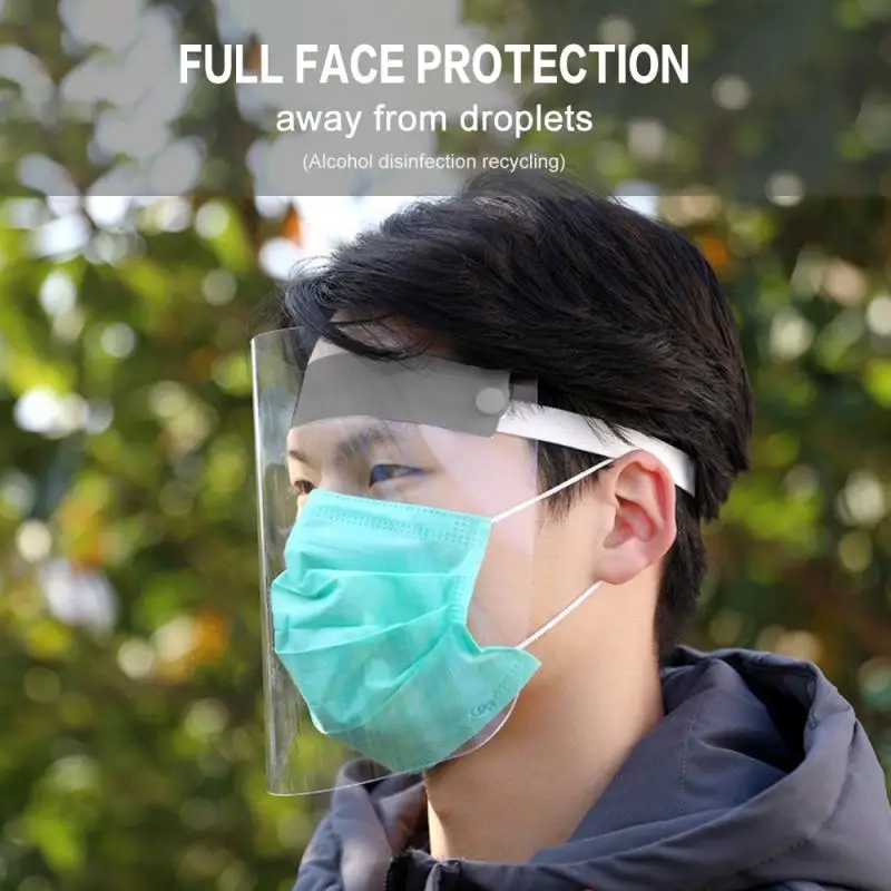 

Splash-proof Foam-proof Protecitive Face Shield Transparent Child Adult Full Face Adjustable Mask Anti-smoke Face Protection