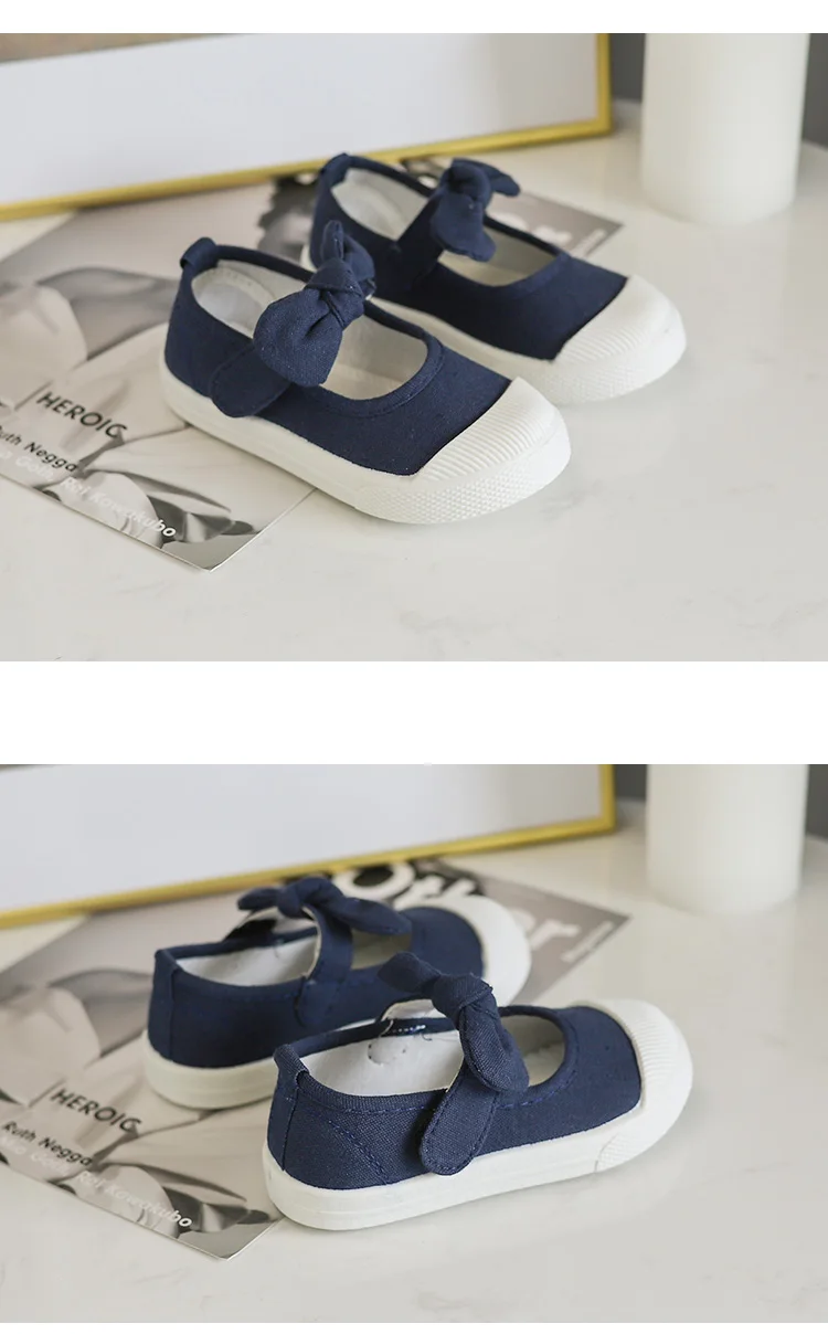 children's sandals JGVIKOTO Kids Shoes Girls Shoes Children Sneakers Cute Sweet Bow-knot Canvas Casual Sneakers Fashion Soft Flats For Baby Girls extra wide children's shoes