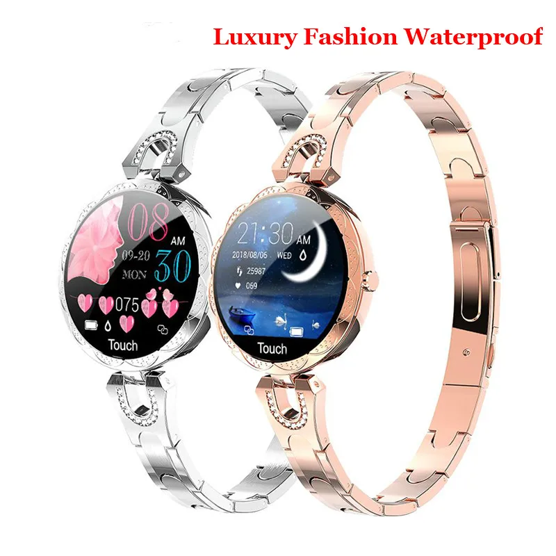 

Fashion Ladies Smart Watch Luxury Women Bluetooth Wristband Waterproof Blood Pressure Fitness Tracker Bracelet Crystal Watch