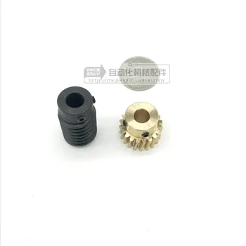 

1 Modular Worm Gear Reducer Self-locking 1: 10 Small Gearbox Right Angle Reversing Gear Box Corner Gear