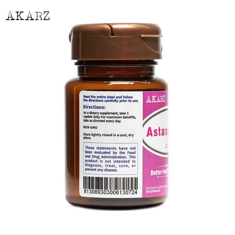 AKARZ известный бренд Astaxanthin мощный антиоксидант который поддерживает иммунное