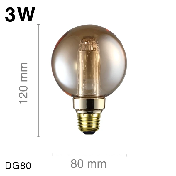 DG80 Ретро Edison led светильник лампочка E27 220V DST64 DT45 DG80 DG95 DG125 светодиодный ампулы светильник ing Фея лампы для кофе магазин бар на свадьбу, Рождество - Цвет: DG80