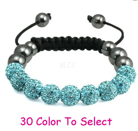 women handmade+Fryrt3ft 10mm Blue Disco Ball Beads Bracelet Fasion Jewelry For Men crystal | Украшения и аксессуары